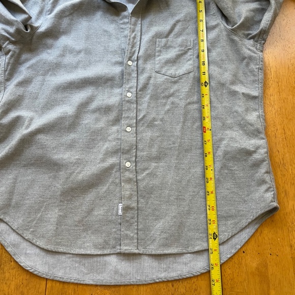 Frank and Eileen Button Down in Heather Grey Heavy Flannel Shirt Blouse, Size S - Picture 10 of 13